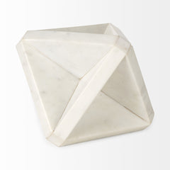Sophia White Marble Decor Stand - Ornate Home