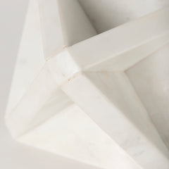 Sophia White Marble Decor Stand - Ornate Home