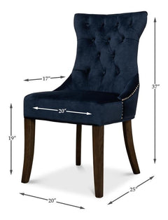 Sophie Blue Side Chair (Set of 2) - Ornate Home