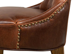 Sophie Brown Side Chair Leather (Set of 2) - Ornate Home