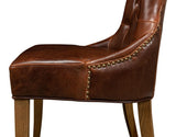 Sophie Brown Side Chair Leather (Set of 2) - Ornate Home
