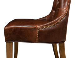 Sophie Brown Side Chair Leather (Set of 2) - Ornate Home