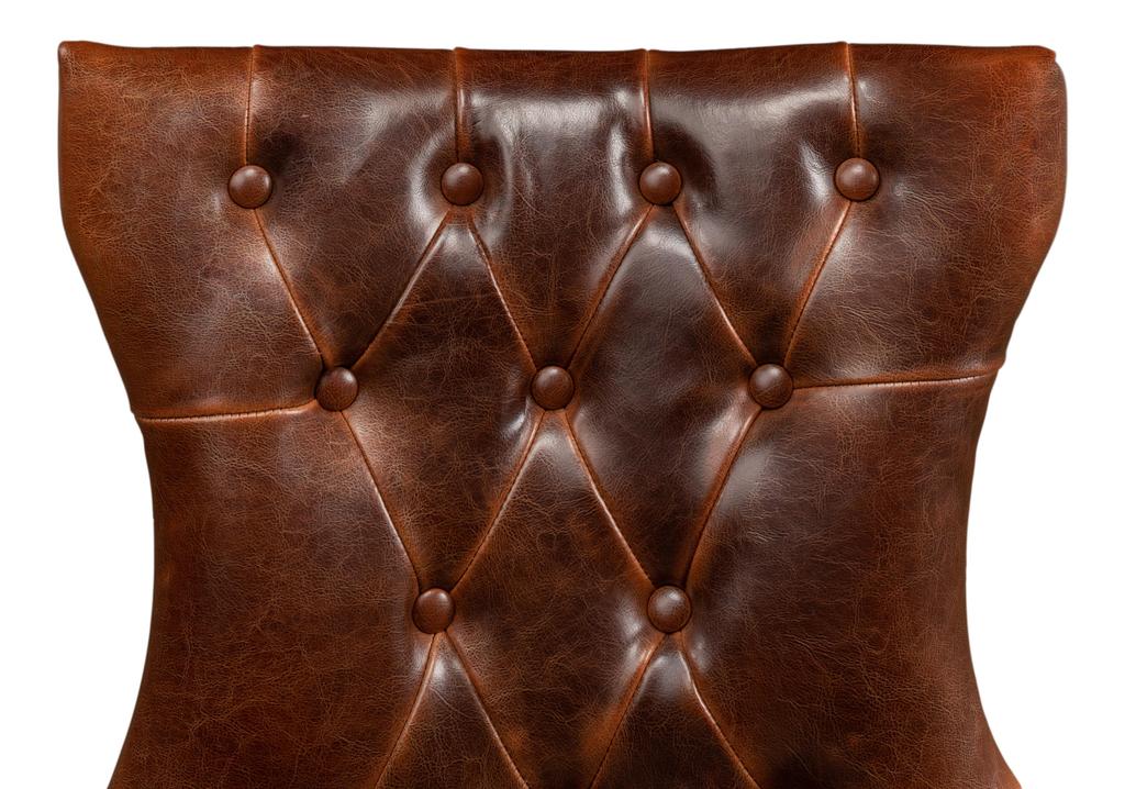 Sophie Brown Side Chair Leather (Set of 2) - Ornate Home