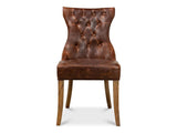 Sophie Brown Side Chair Leather (Set of 2) - Ornate Home