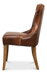 Sophie Brown Side Chair Leather (Set of 2) - Ornate Home