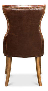 Sophie Brown Side Chair Leather (Set of 2) - Ornate Home