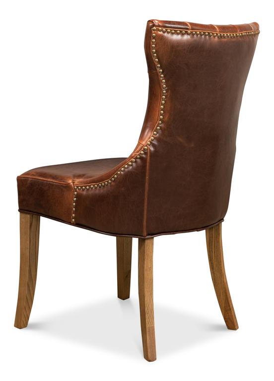Sophie Brown Side Chair Leather (Set of 2) - Ornate Home