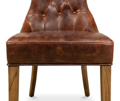 Sophie Brown Side Chair Leather (Set of 2) - Ornate Home