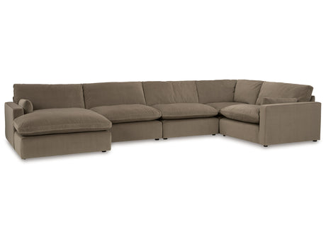 Sophie Cocoa 5-Piece Sectional with Chaise - Ornate Home