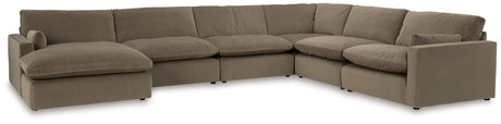 Sophie Cocoa 6-Piece Sectional with Chaise - Ornate Home