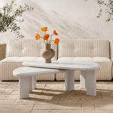 Sophie Cream Lacquer Outdoor Nesting Table Set - Ornate Home