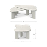 Sophie Cream Lacquer Outdoor Nesting Table Set - Ornate Home