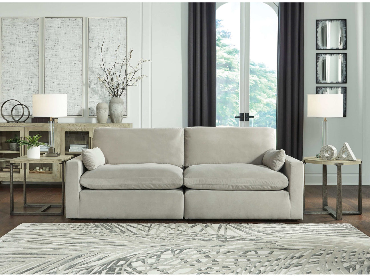 Sophie Gray Velvet Modular Sectional Units - Ornate Home