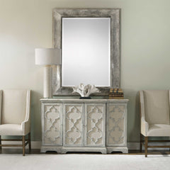 Sophie Gray/White 4 Door Cabinet - Ornate Home