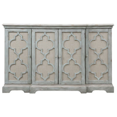 Sophie Gray/White 4 Door Cabinet - Ornate Home