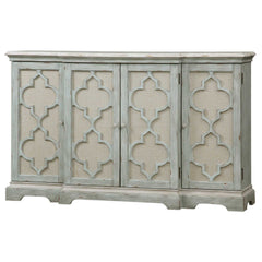 Sophie Gray/White 4 Door Cabinet - Ornate Home