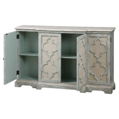 Sophie Gray/White 4 Door Cabinet - Ornate Home