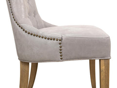 Sophie Grey Side Chair Leather (Set of 2) - Ornate Home