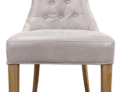 Sophie Grey Side Chair Leather (Set of 2) - Ornate Home