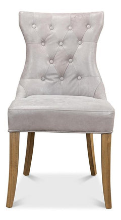Sophie Grey Side Chair Leather (Set of 2) - Ornate Home