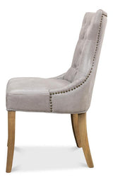 Sophie Grey Side Chair Leather (Set of 2) - Ornate Home