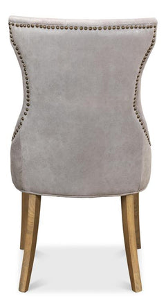 Sophie Grey Side Chair Leather (Set of 2) - Ornate Home