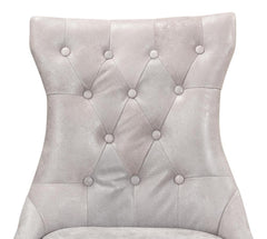 Sophie Grey Side Chair Leather (Set of 2) - Ornate Home
