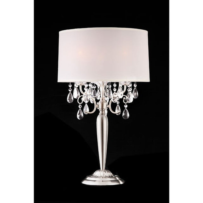 Sophy White/Chrome Table Lamp - Ornate Home