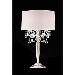 Sophy White/Chrome Table Lamp - Ornate Home
