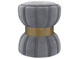 Sora Grey Ottoman - Ornate Home