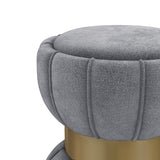 Sora Grey Ottoman - Ornate Home