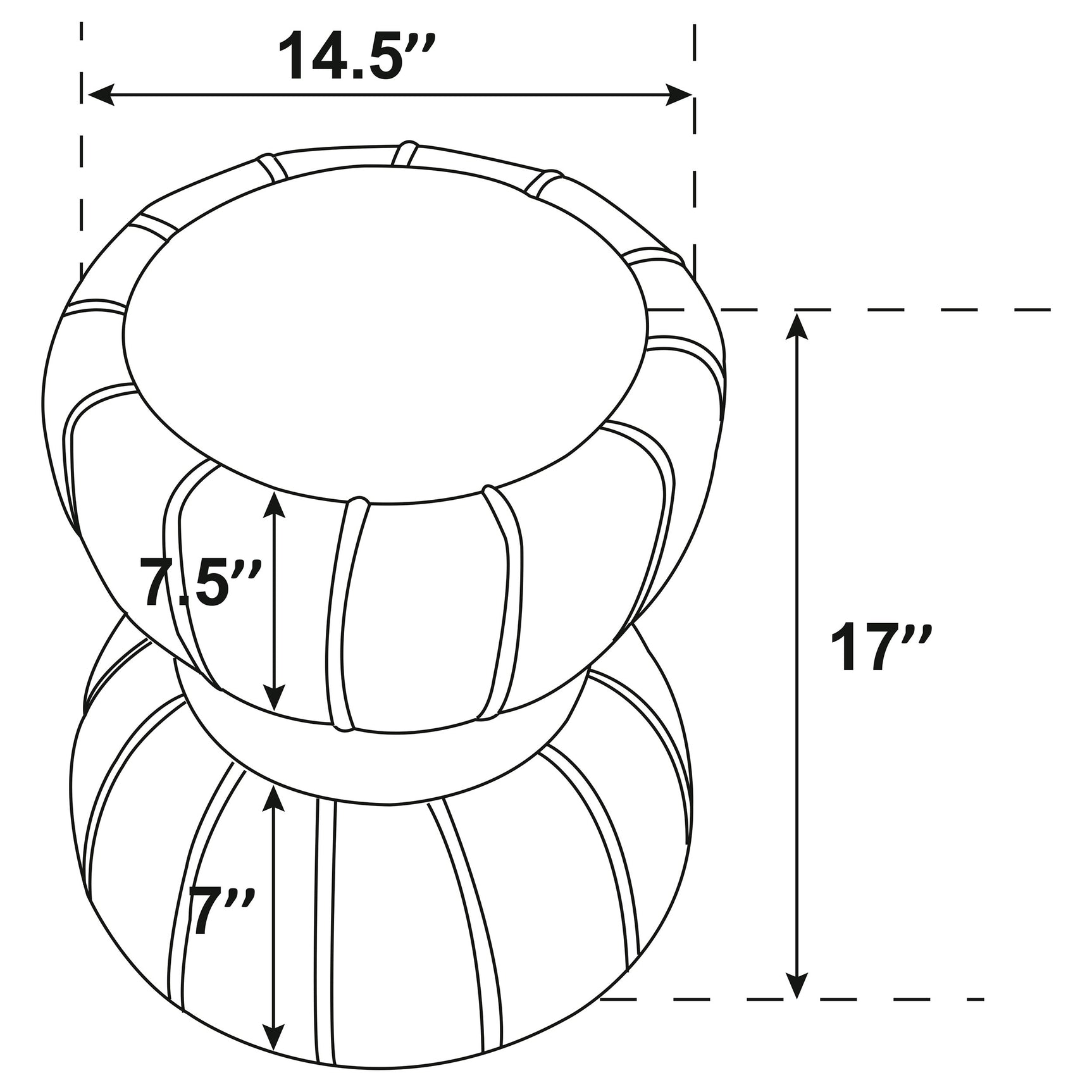 Sora Grey Ottoman - Ornate Home