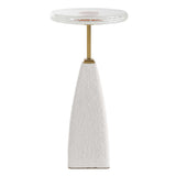 Sora White Glass Drink Table - Ornate Home