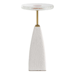 Sora White Glass Drink Table - Ornate Home