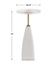 Sora White Glass Drink Table - Ornate Home