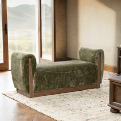 Soraya Alpine Green Accent Bench