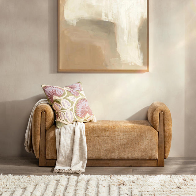 Soraya Spiced Amber Accent Bench - Ornate Home