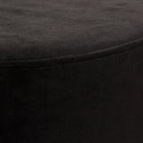 Sorbet Black Round Accent Ottoman - Ornate Home