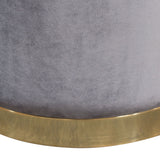 Sorbet Grey Round Accent Ottoman - Ornate Home