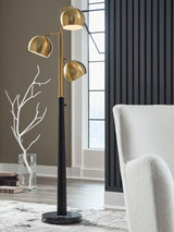 Sorcha Gold/Black Floor Lamp (Online Special Price) - Ornate Home