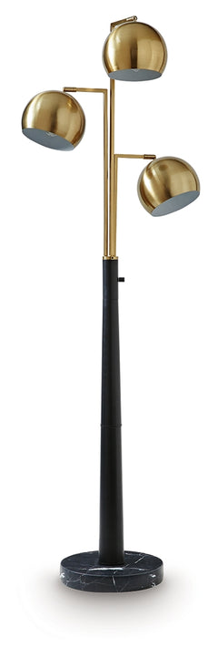 Sorcha Gold/Black Floor Lamp - Ornate Home