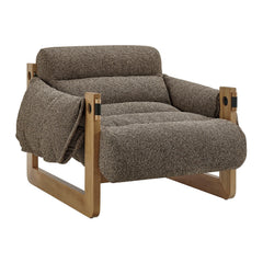 Sorelle Dark Brown/Earth Upholstered Fabric Sling Lounge Chair - Ornate Home