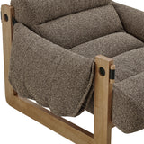 Sorelle Dark Brown/Earth Upholstered Fabric Sling Lounge Chair - Ornate Home