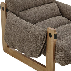 Sorelle Dark Brown/Earth Upholstered Fabric Sling Lounge Chair - Ornate Home