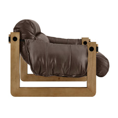 Sorelle Espresso Vegan Leather Sling Lounge Chair - Ornate Home