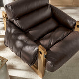 Sorelle Espresso Vegan Leather Sling Lounge Chair - Ornate Home