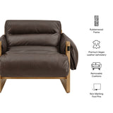 Sorelle Espresso Vegan Leather Sling Lounge Chair - Ornate Home
