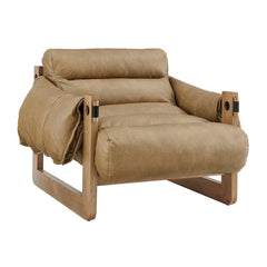 Sorelle Toast Vegan Leather Sling Lounge Chair - Ornate Home