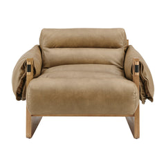 Sorelle Toast Vegan Leather Sling Lounge Chair - Ornate Home