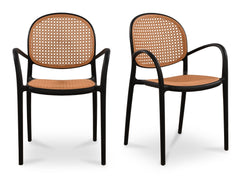 Soren Black Outdoor Dining Chair (Set of 2) - Ornate Home